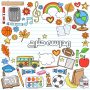 وکتور لایه باز نقاشی طرح بازگشت به مدرسه