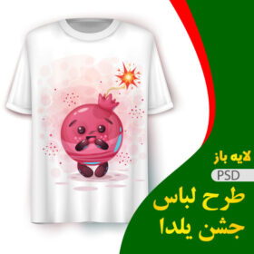 طرح روی لباس یلدا