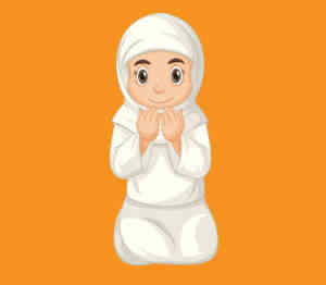 وکتور لایه باز نماز خواندن دختر مسلمان