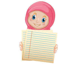 وکتور بنر آموزشی حجاب طرح دفتر مشق