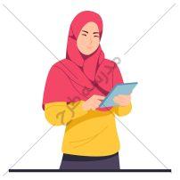 طرح کاراکتر لایه باز ویژه معلم باحجاب