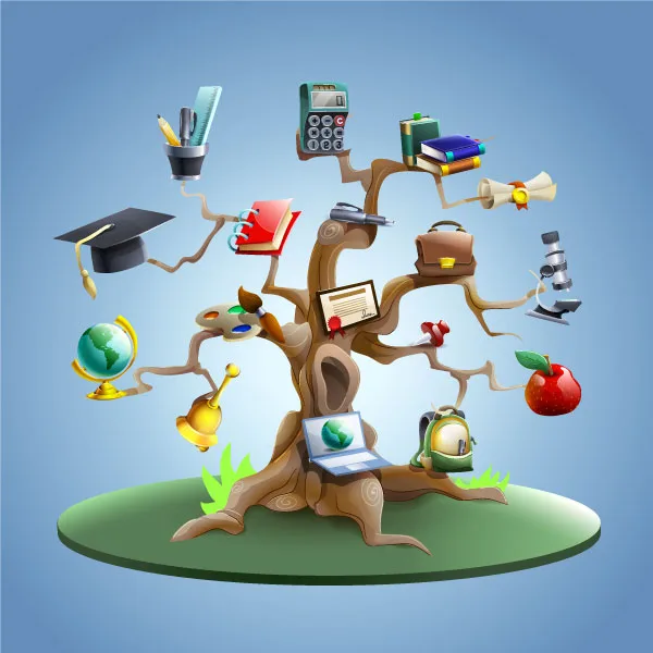 وکتور لایه باز وسایل آموزشی