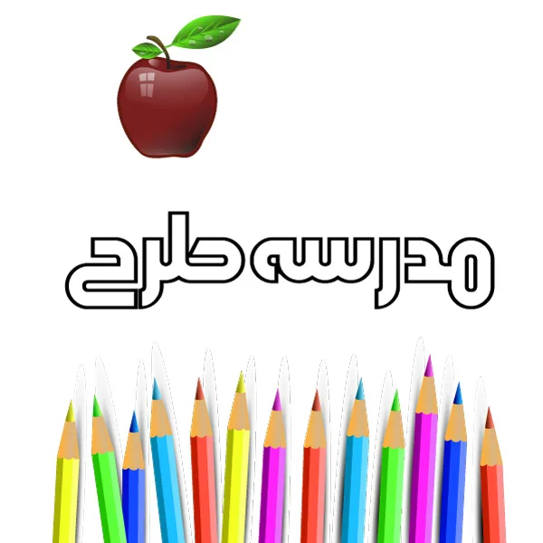 وکتور بنر آموزشی مدرسه طرح مداد رنگی