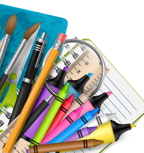 وکتور وسایل کلاس نقاشی