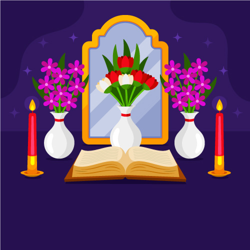 وکتور آیینه وقرآن