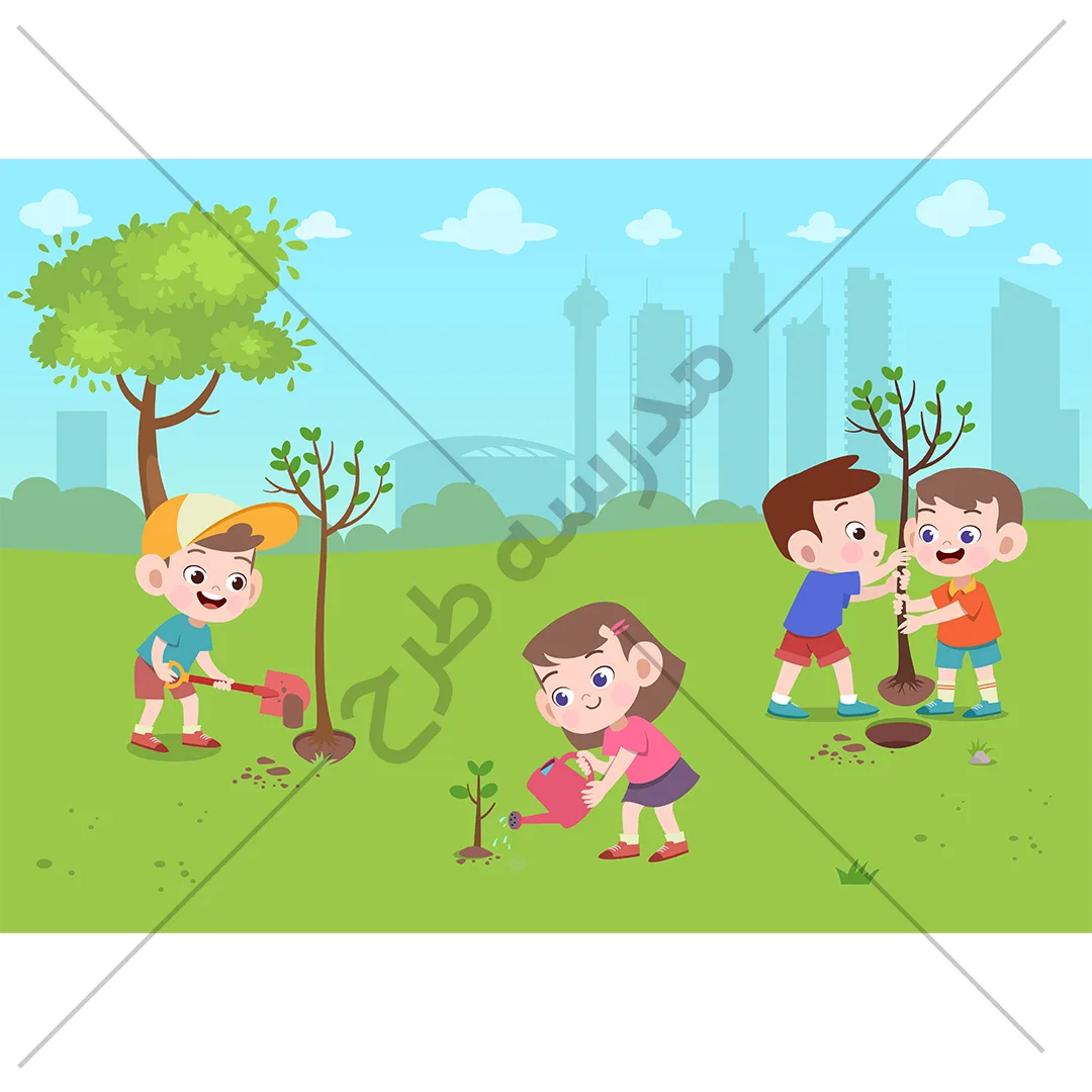 وکتور روز درخت کاری