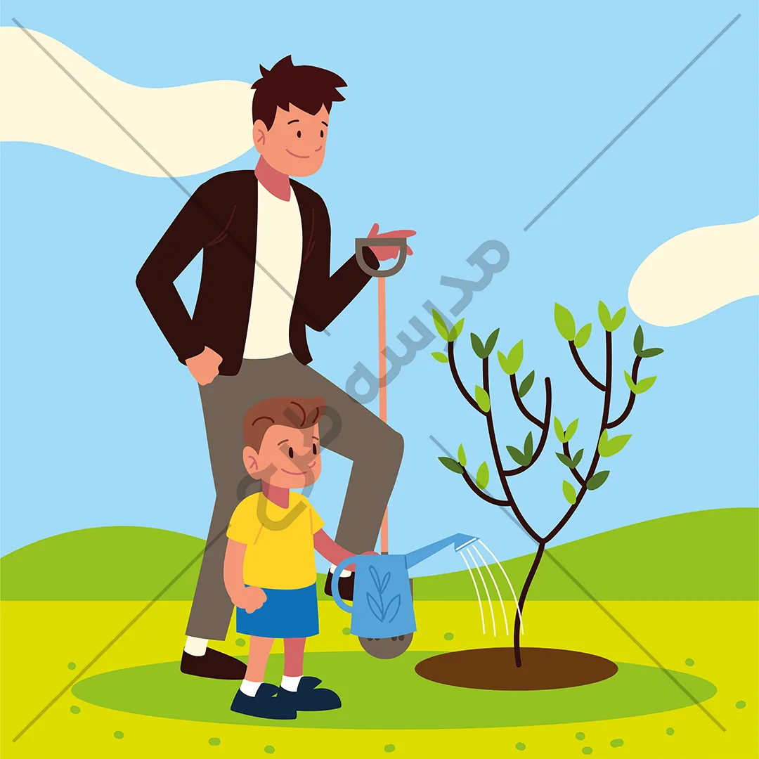 وکتور روز درخت کاری