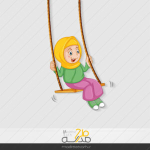 وکتور بازی کردن دانش آموز دختر