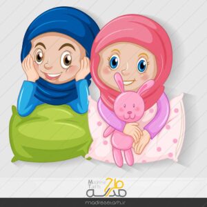 وکتور لایه باز دختر با حجاب