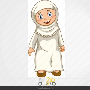 وکتور کاراکتر دانش آموز دختر محجبه
