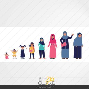 وکتور لایه باز حجاب در خانواده
