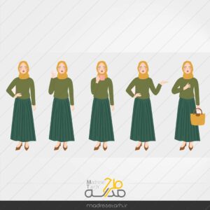 وکتور کاراکتر خانم مانتویی