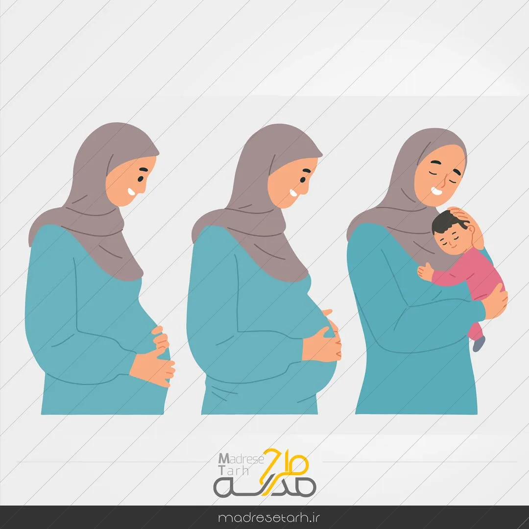 وکتور مادر باردار