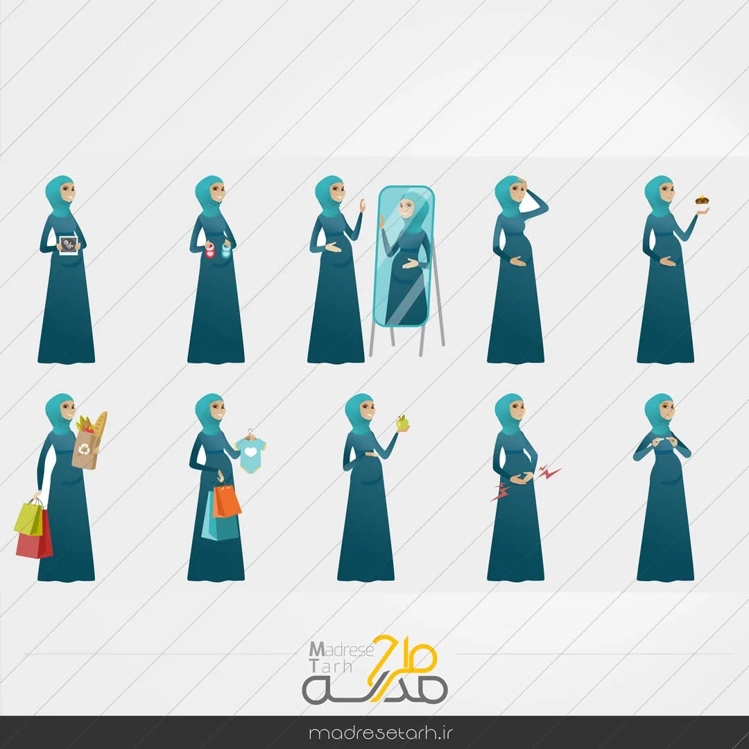 مجموعه المان خانم باحجاب