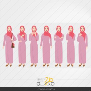 وکتور کارکتر خانم باحجاب