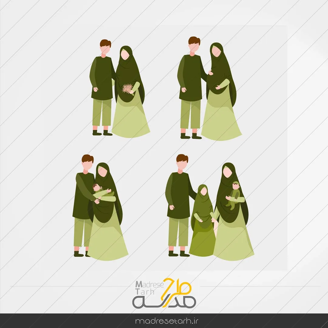 وکتور 4 عددی خانواده