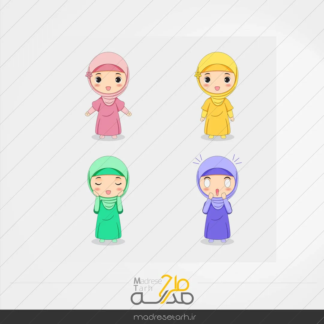 وکتور کاراکتر دختر مانتویی