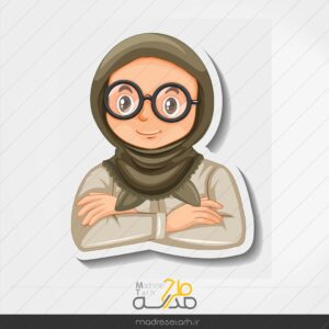 وکتور دختر عینکی