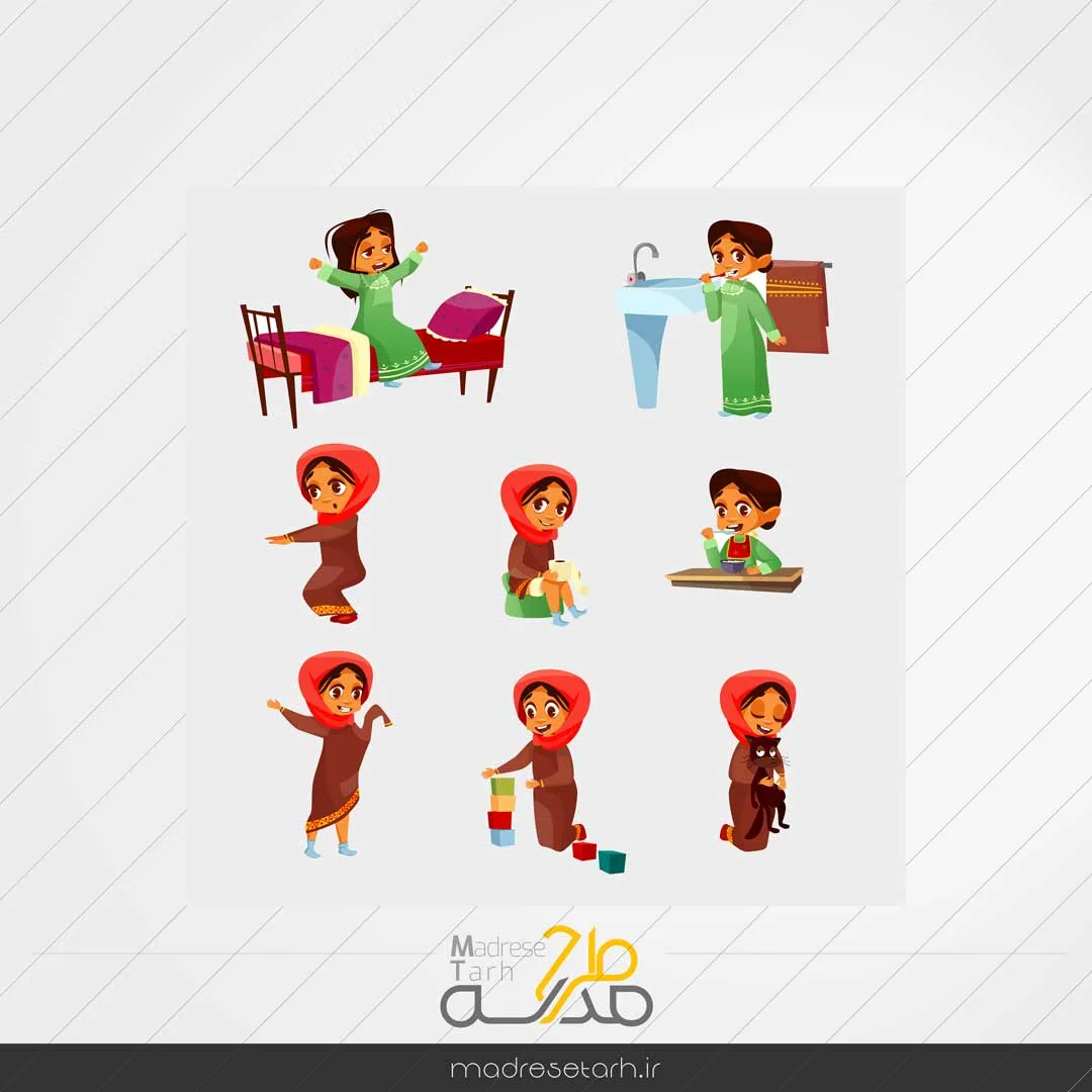 وکتور روز دختر