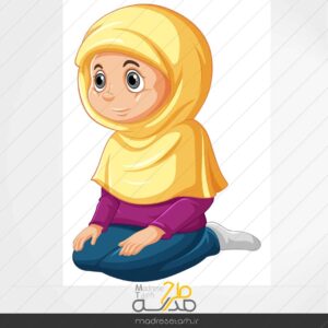 وکتور دانش آموز دختر کارتونی